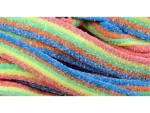 BELTS LONG strips RAINBOW multicoloured TUTTI FRUITY FLAVOUR (V)