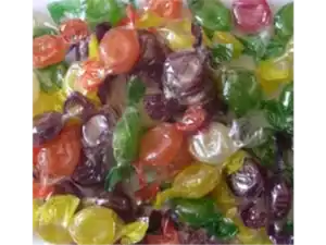 FRUIT DROPS (V) wrapped boiled sweets