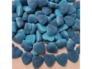 HEART shape JELLY FILLED FOAMS (blue raspberry flavour) (BIG SIZE)