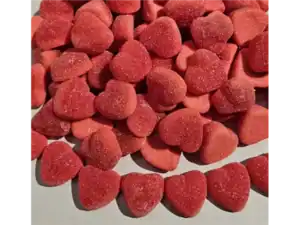 HEART shape JELLY FILLED FOAMS (strawberry flavour) (BIG)