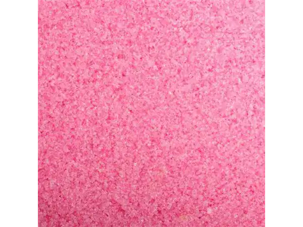 Detailed pink sugar dust candy topping for cakes and desserts.