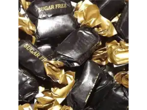 SUGAR FREE LIQUORICE TOFFEES (V) wrapped