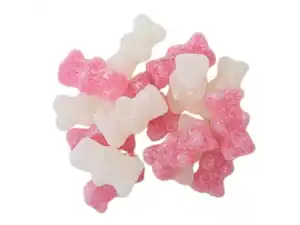 Animal Shapes Fizzy Pink and White Bears Vegan