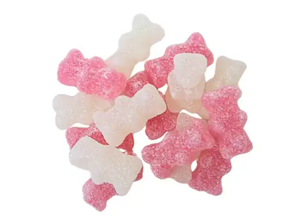 Animal Shapes Fizzy Pink and White Bears Vegan