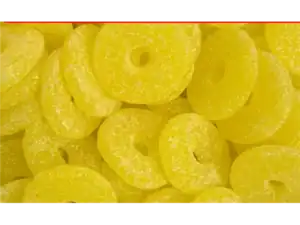 fruit shaped PINEAPPLE SLICES (FIZZY) (VEGAN)