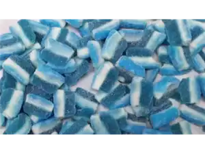 fruit shaped SLICES (BLUE RASPBERRY) (FIZZY)