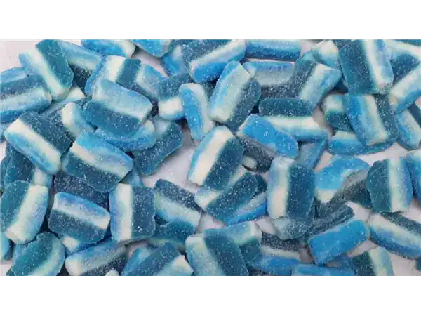 Fruit Shaped Slices Blue Raspberry Fizzy