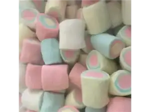 marshmallows ASSORTED COLOURS with COLOURED CENTRES (BIG)