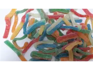 reptile shape WORMS FIZZY MULTICOLOURED