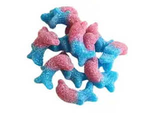 sea creature shape DOLPHINS FIZZY (VEGAN) bubblegum flavour